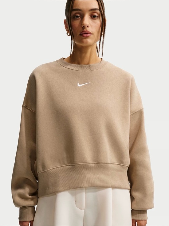 Nike Tops - Nike Phoenix Fleece Oversized Crop Sweater Casual Athleisure Comfort Women S
